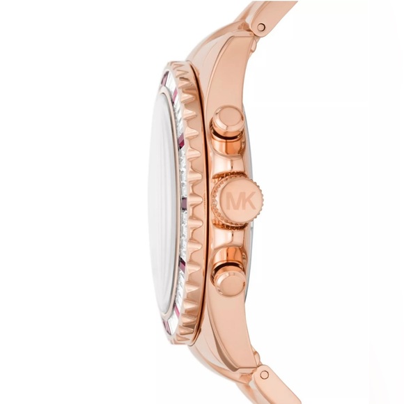 Michael Kors Everest Chronograph Quartz Crystal Black Dial Ladies Watch MK6972. - Picture 4 of 8